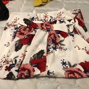 flower print flowy pants